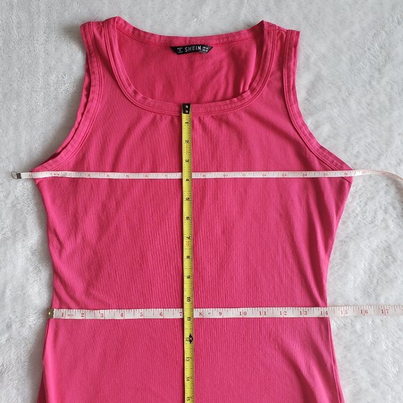 SHEIN Women's Sleeveless Basic Scoop Neck Fuchsia Mini Shirt Dress SZ M - Picture 11 of 14